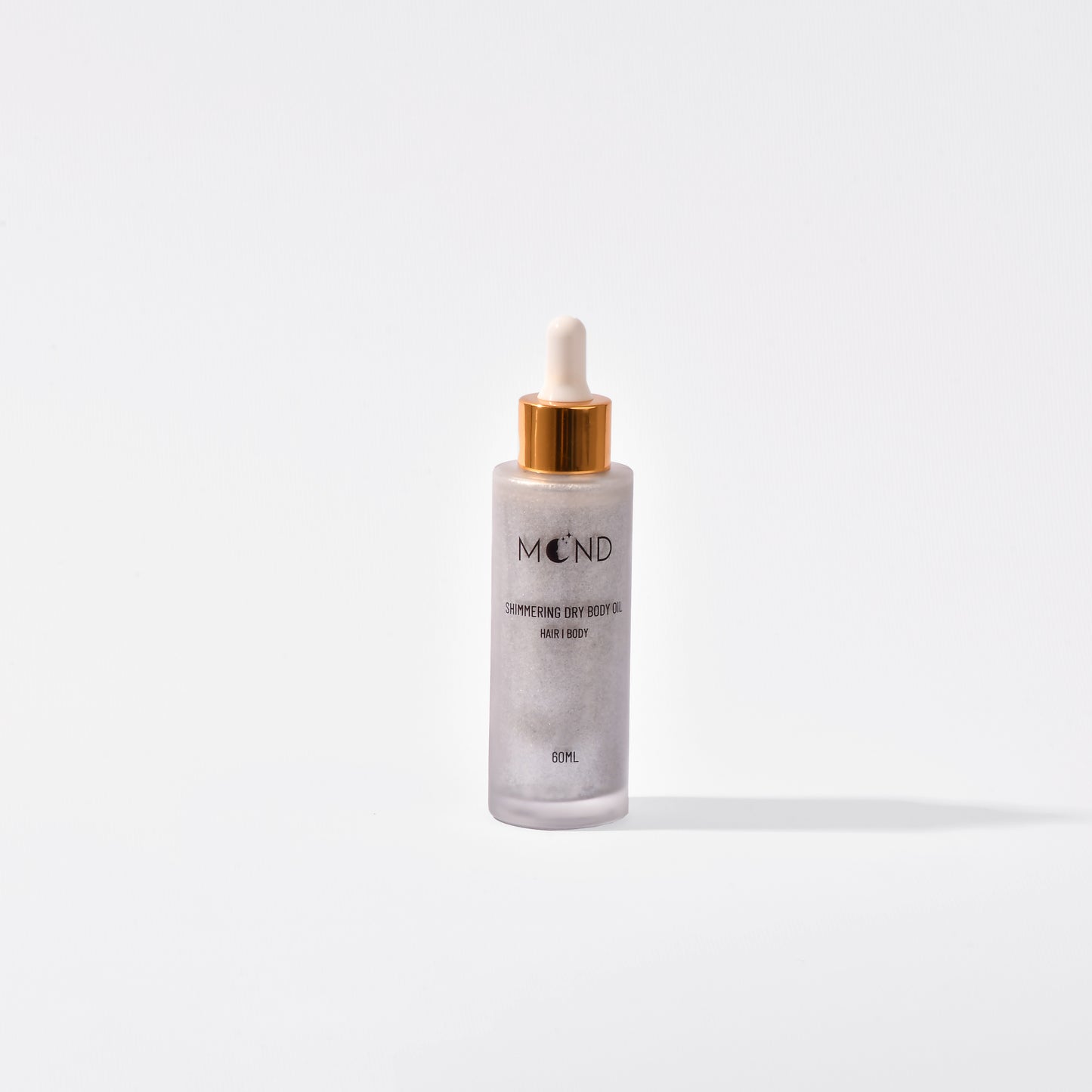Holographic shimmering dry oil.